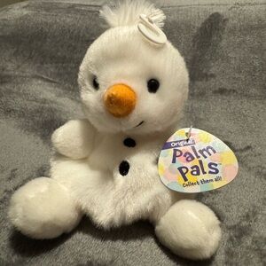 Palm Pals White Snowman Stuffed Animal
